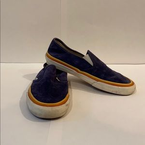 Vans Ultra Cush Navy Blue Suede Slip-Ons